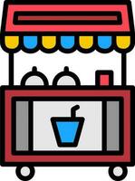 Food stand Vector Icon Design