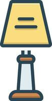 color icon for lamp vector