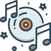 color icon for musically vector