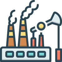 color icon for fossil fuels vector