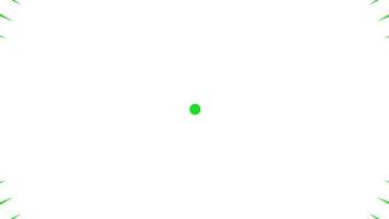 sencillo vídeo transición por blanco forma aislado en verde pantalla video
