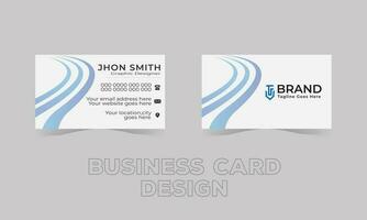 abstract visiting card for business. Abstract shape and blue color with vector format