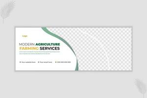 Lawn Gardening and Farming Services Web Banner Design Template vector