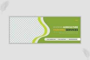 Lawn Gardening and Farming Services Web Banner Design Template vector