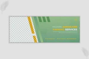 Lawn Gardening and Farming Services Web Banner Design Template vector