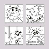 Cute Little Boy Story Children Coloring Book Pages vector