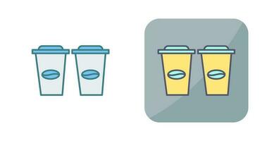 Two Coffees Vector Icon