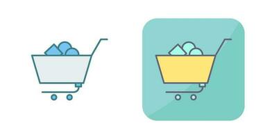 icono de vector de carrito de compras único ii