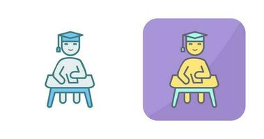 Unique Studying on Desk Vector Icon