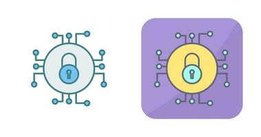 icono de vector de seguridad de datos único