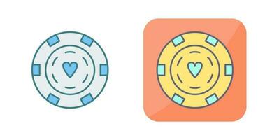 Unique Poker Chips Vector Icon