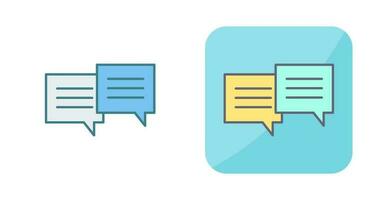 Unique Two Chat Bubbles Vector Icon