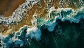 medio aire zumbido capturas maravilloso bali línea costera belleza generado por ai foto