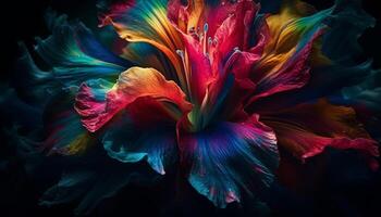 Vibrant colors of nature abstract beauty generated by AI photo