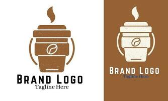 Coffee logo design vector illustration, brand identity emblem