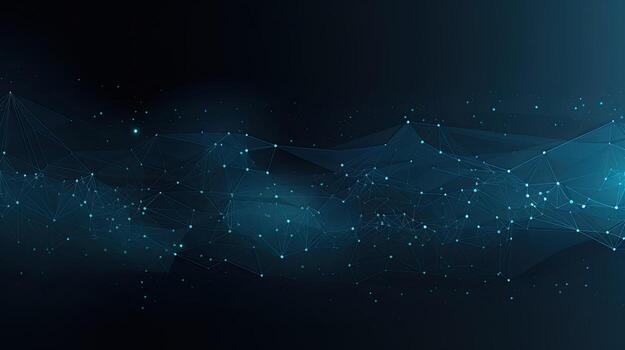 Abstract polygonal space low poly dark background with connecting dots and lines. photo
