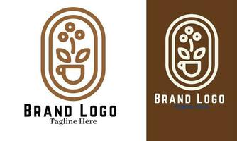 Coffee logo design vector illustration, brand identity emblem