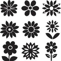 Flower Design Vector Illustration a set of group