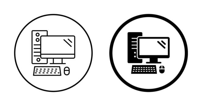 icono de vector de computadora