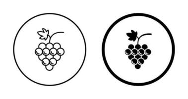 icono de vector de uvas