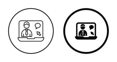 Online Interview Vector Icon