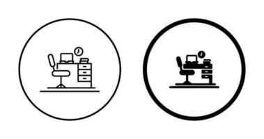 Office Desk Vector Icon