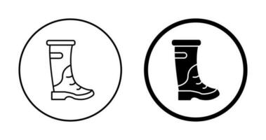 icono de vector de botas de lluvia