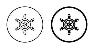 Ship Wheel Vector Icon