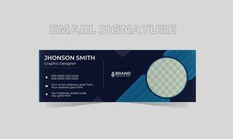 Modern minimal business email signature design template with vector format