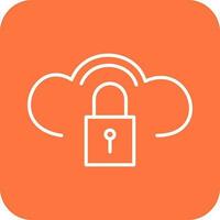 Secure Cloud Vector Icon