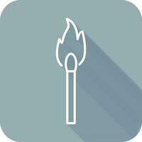 Unique Lit Matchstick Vector Icon