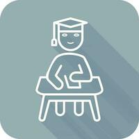 Unique Studying on Desk Vector Icon