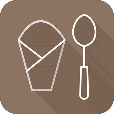 Spoon and Napkin Vector Icon