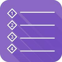 Unique Numbered list Vector Icon