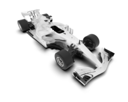 White sport car on transparent background. 3d rendering - illustration png