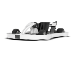 White sport car on transparent background. 3d rendering - illustration png