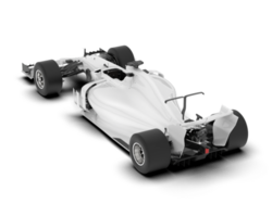 White sport car on transparent background. 3d rendering - illustration png