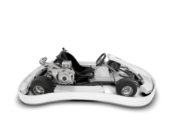 blanc sport voiture sur transparent Contexte. 3d le rendu - illustration png