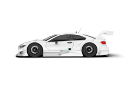 White sport car on transparent background. 3d rendering - illustration png