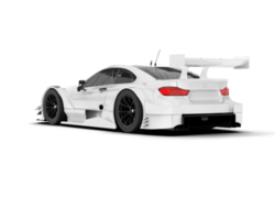 White sport car on transparent background. 3d rendering - illustration png