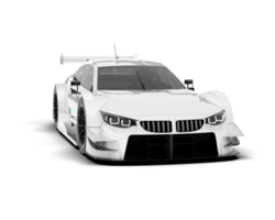 White sport car on transparent background. 3d rendering - illustration png