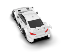 White sport car on transparent background. 3d rendering - illustration png