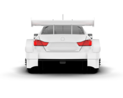 White sport car on transparent background. 3d rendering - illustration png