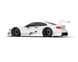 White sport car on transparent background. 3d rendering - illustration png