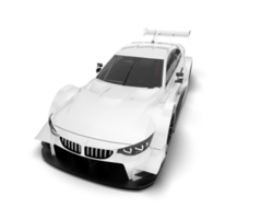 blanc sport voiture sur transparent Contexte. 3d le rendu - illustration png