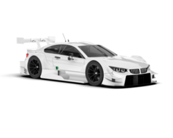 blanc sport voiture sur transparent Contexte. 3d le rendu - illustration png