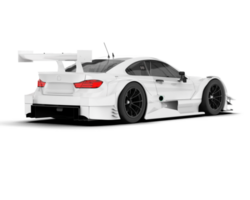 White sport car on transparent background. 3d rendering - illustration png