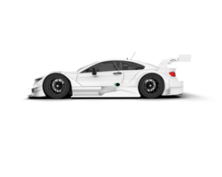 blanc sport voiture sur transparent Contexte. 3d le rendu - illustration png