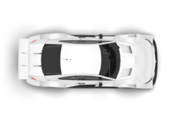 White sport car on transparent background. 3d rendering - illustration png