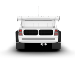 blanc sport voiture sur transparent Contexte. 3d le rendu - illustration png